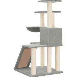 MAISON EXCLUSIVE - Arbre à chat avec griffoirs en sisal gris clair 94 cm