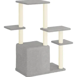 MAISON EXCLUSIVE - Arbre à chat avec griffoirs en sisal gris clair 97,5 cm