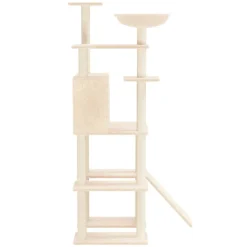 MAISON EXCLUSIVE - Arbre à chat avec griffoirs en sisal crème 166 cm