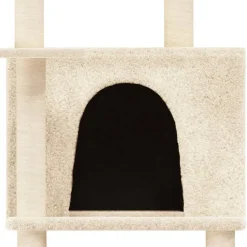 MAISON EXCLUSIVE - Arbre à chat avec griffoirs en sisal crème 166 cm
