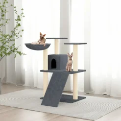 MAISON EXCLUSIVE - Arbre à chat avec griffoirs en sisal gris foncé 83 cm
