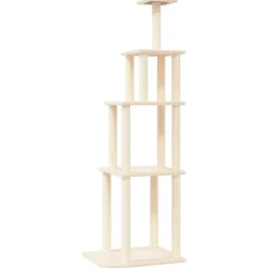 MAISON EXCLUSIVE - Arbre à chat avec griffoirs en sisal crème 183 cm