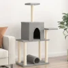 MAISON EXCLUSIVE - Arbre à chat avec griffoirs en sisal gris clair 122 cm