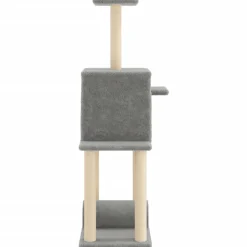 MAISON EXCLUSIVE - Arbre à chat avec griffoirs en sisal gris clair 122 cm