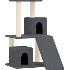 MAISON EXCLUSIVE - Arbre à chat avec griffoirs en sisal gris foncé 82 cm