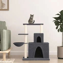 MAISON EXCLUSIVE - Arbre à chat avec griffoirs en sisal gris foncé 83 cm