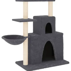 MAISON EXCLUSIVE - Arbre à chat avec griffoirs en sisal gris foncé 83 cm