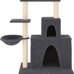 MAISON EXCLUSIVE - Arbre à chat avec griffoirs en sisal gris foncé 83 cm
