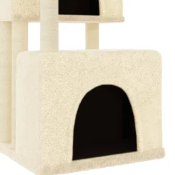 MAISON EXCLUSIVE - Arbre à chat avec griffoirs en sisal crème 122 cm