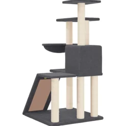 MAISON EXCLUSIVE - Arbre à chat avec griffoirs en sisal gris foncé 94 cm