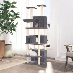 MAISON EXCLUSIVE - Arbre à chat avec griffoirs en sisal gris foncé 180 cm
