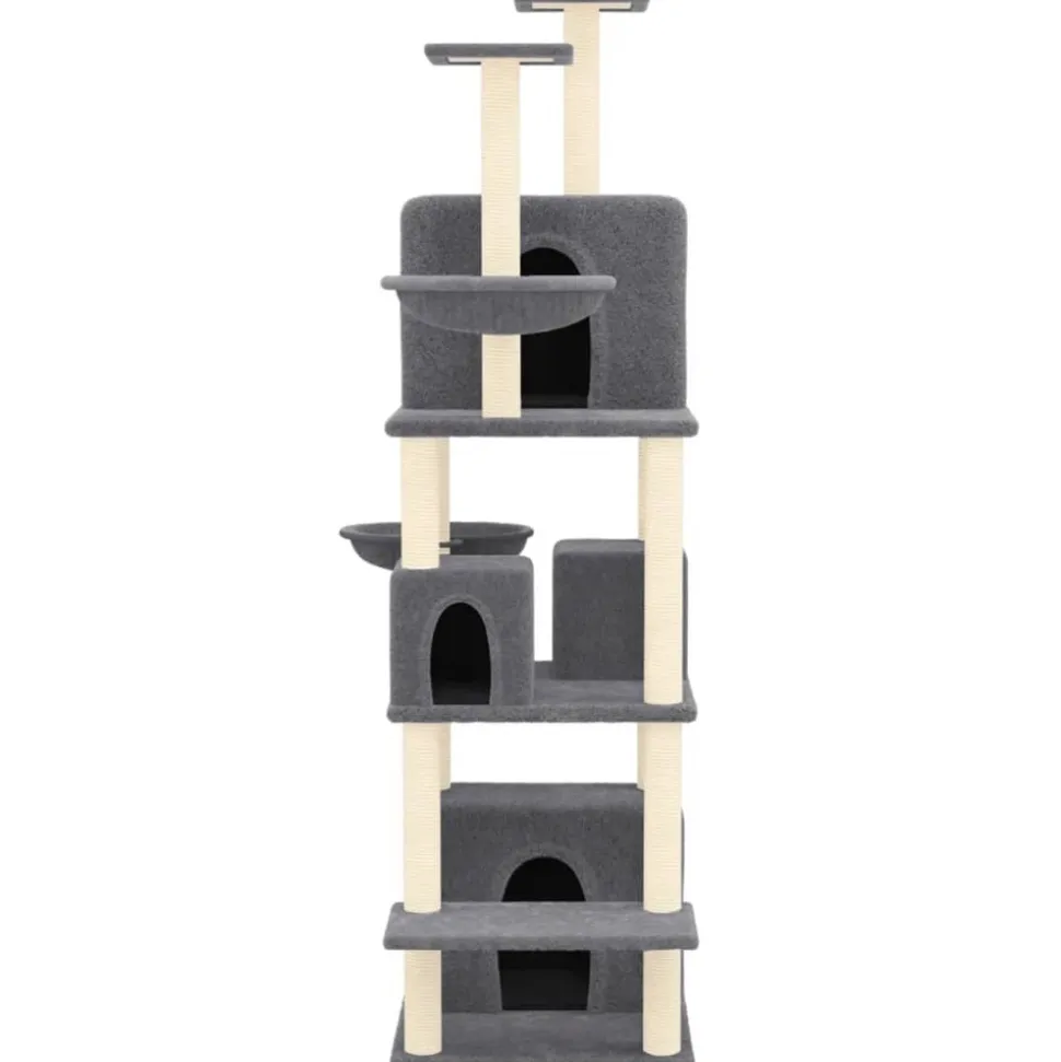 MAISON EXCLUSIVE - Arbre à chat avec griffoirs en sisal gris foncé 180 cm