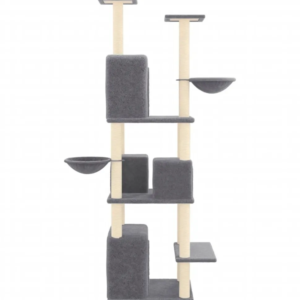 MAISON EXCLUSIVE - Arbre à chat avec griffoirs en sisal gris foncé 180 cm