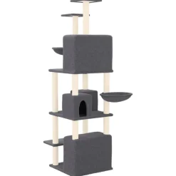 MAISON EXCLUSIVE - Arbre à chat avec griffoirs en sisal gris foncé 180 cm