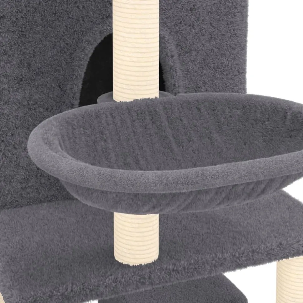 MAISON EXCLUSIVE - Arbre à chat avec griffoirs en sisal gris foncé 180 cm
