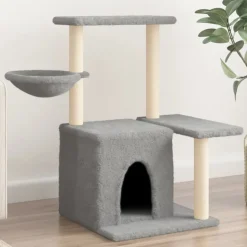 MAISON EXCLUSIVE - Arbre à chat avec griffoirs en sisal gris clair 83 cm