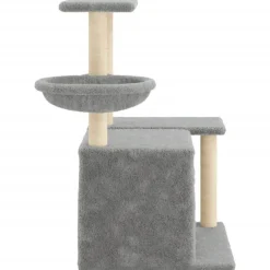 MAISON EXCLUSIVE - Arbre à chat avec griffoirs en sisal gris clair 83 cm