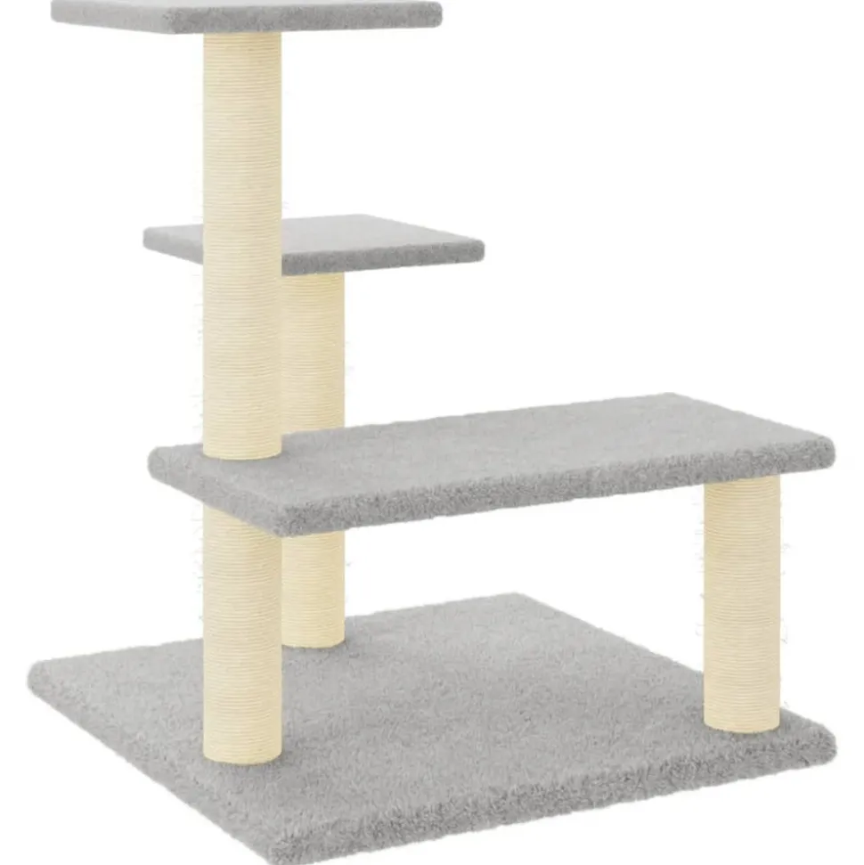 MAISON EXCLUSIVE - Arbre à chat avec griffoirs en sisal gris clair 61 cm
