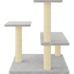 MAISON EXCLUSIVE - Arbre à chat avec griffoirs en sisal gris clair 61 cm