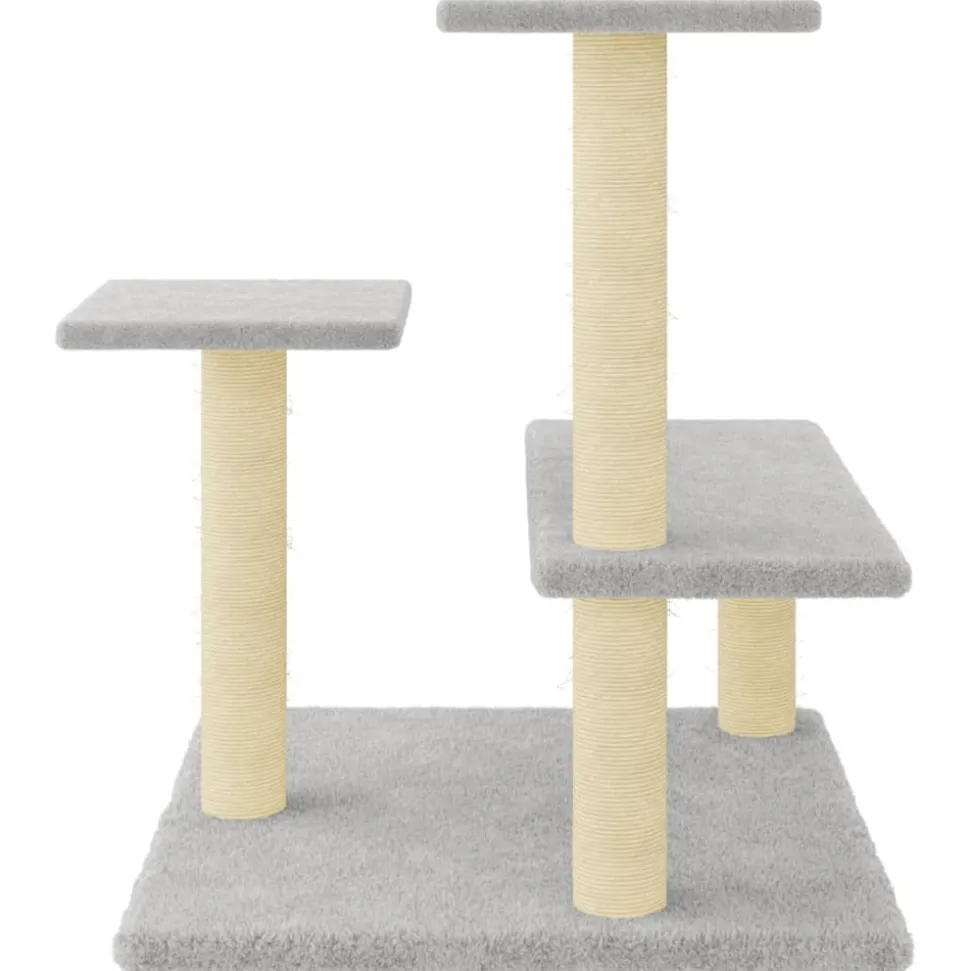 MAISON EXCLUSIVE - Arbre à chat avec griffoirs en sisal gris clair 61 cm