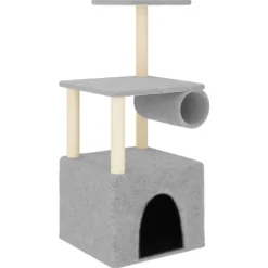 MAISON EXCLUSIVE - Arbre à chat avec griffoirs en sisal gris clair 109,5 cm