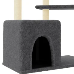 MAISON EXCLUSIVE - Arbre à chat avec griffoirs en sisal gris foncé 107,5 cm
