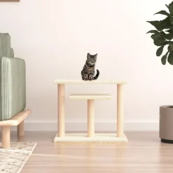 MAISON EXCLUSIVE - Arbres à chat avec plates-formes crème 62,5 cm