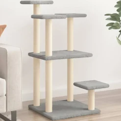 MAISON EXCLUSIVE - Arbres à chat avec plates-formes gris clair 98,5 cm