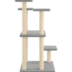 MAISON EXCLUSIVE - Arbres à chat avec plates-formes gris clair 98,5 cm