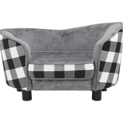 MAISON EXCLUSIVE - Canapé pour chien gris 68x38x38 cm peluche