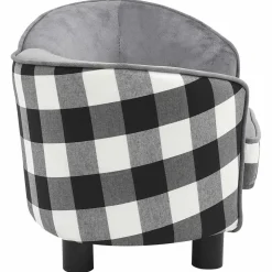 MAISON EXCLUSIVE - Canapé pour chien gris 68x38x38 cm peluche