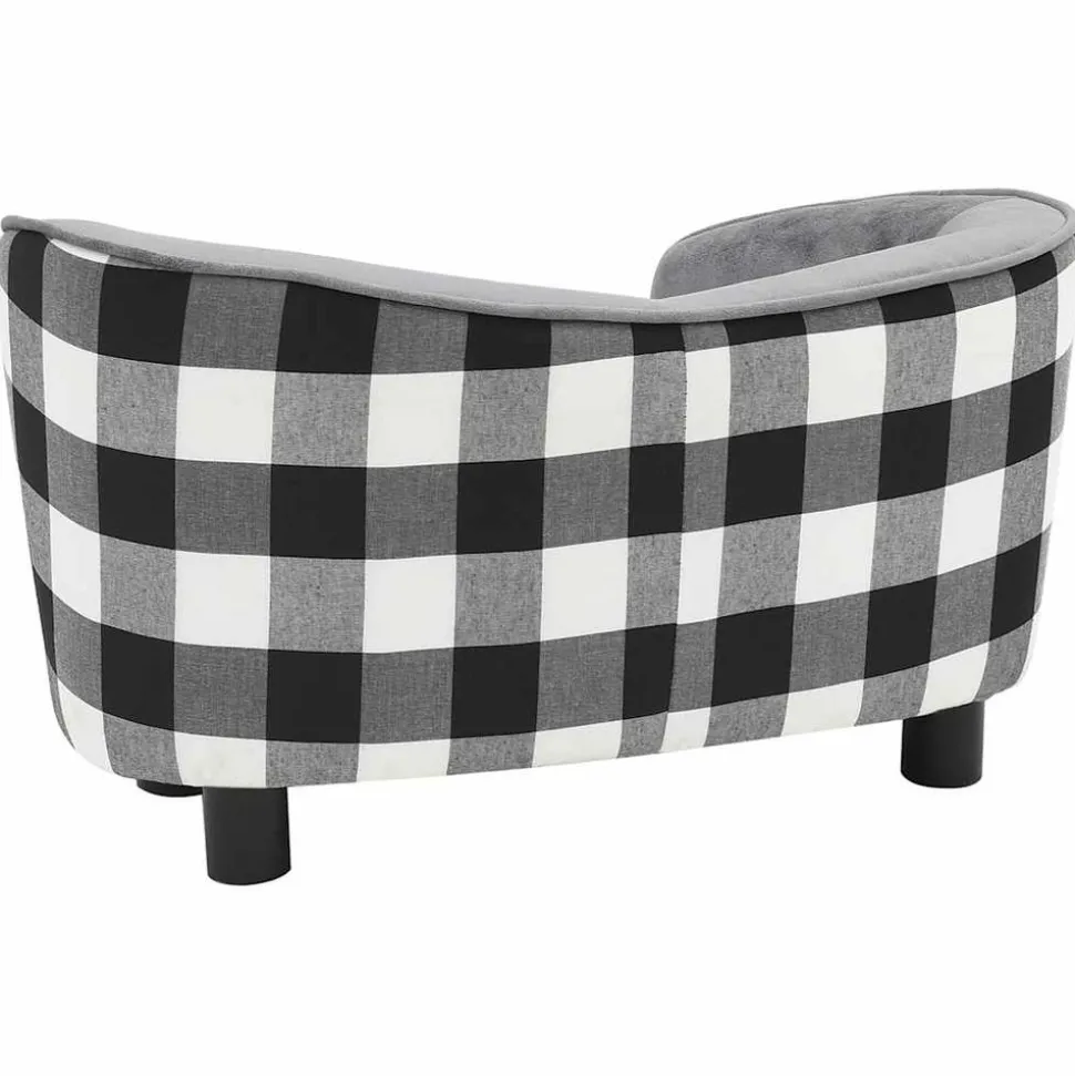 MAISON EXCLUSIVE - Canapé pour chien gris 68x38x38 cm peluche