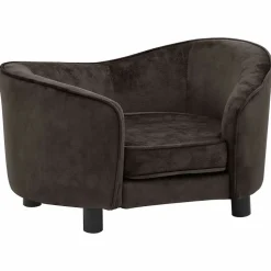MAISON EXCLUSIVE - Canapé pour chien marron 69x49x40 cm peluche