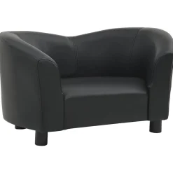MAISON EXCLUSIVE - Canapé pour chien noir 67x41x39 cm similicuir