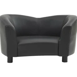 MAISON EXCLUSIVE - Canapé pour chien noir 67x41x39 cm similicuir
