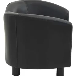 MAISON EXCLUSIVE - Canapé pour chien noir 67x41x39 cm similicuir