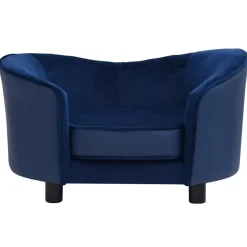 MAISON EXCLUSIVE - Canapé pour chien bleu 69x49x40 cm peluche et similicuir