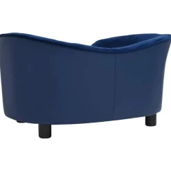 MAISON EXCLUSIVE - Canapé pour chien bleu 69x49x40 cm peluche et similicuir