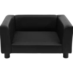 MAISON EXCLUSIVE - Canapé pour chien noir 60x43x30 cm peluche et similicuir