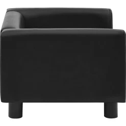 MAISON EXCLUSIVE - Canapé pour chien noir 60x43x30 cm peluche et similicuir