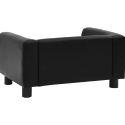 MAISON EXCLUSIVE - Canapé pour chien noir 60x43x30 cm peluche et similicuir