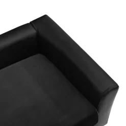 MAISON EXCLUSIVE - Canapé pour chien noir 60x43x30 cm peluche et similicuir