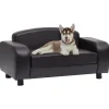 MAISON EXCLUSIVE - Canapé pour chien marron 80x50x40 cm similicuir