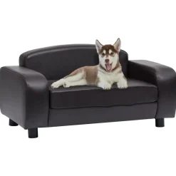 MAISON EXCLUSIVE - Canapé pour chien marron 80x50x40 cm similicuir