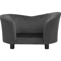 MAISON EXCLUSIVE - Canapé pour chien gris foncé 69x49x40 cm peluche et similicuir