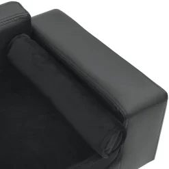 MAISON EXCLUSIVE - Canapé pour chien gris foncé 81x43x31 cm peluche et similicuir