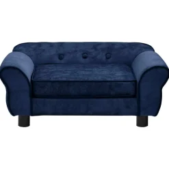 MAISON EXCLUSIVE - Canapé pour chien bleu 72x45x30 cm peluche