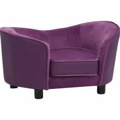 MAISON EXCLUSIVE - Canapé pour chien bordeaux 69x49x40 cm peluche et similicuir