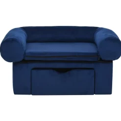 MAISON EXCLUSIVE - Canapé pour chien avec tiroir bleu 75x50x38 cm peluche
