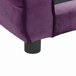 MAISON EXCLUSIVE - Canapé pour chien bordeaux 72x45x30 cm peluche